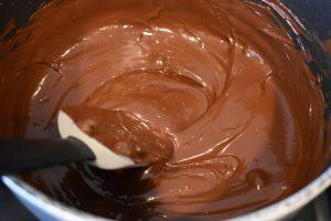 Melting chocolate morsels